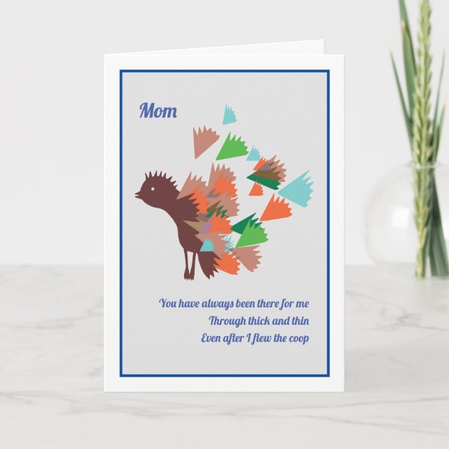 Carte d'anniversaire pour maman de la fille (Devant)