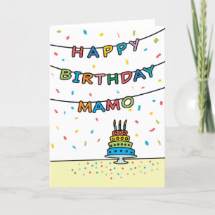 Carte d'anniversaire pour Mamo