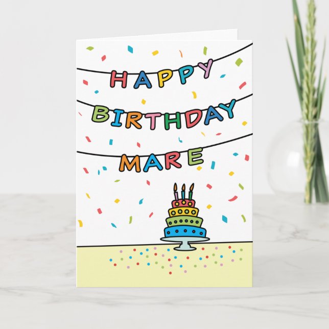 Carte d'anniversaire pour Mare (Devant)