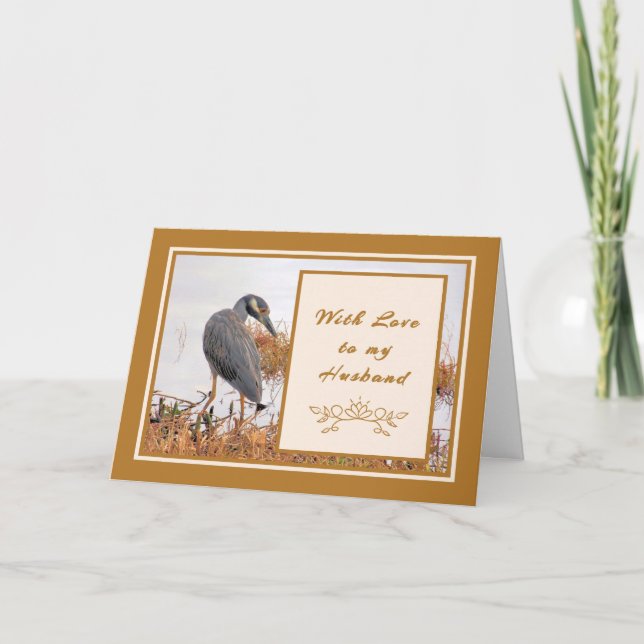 Carte d'anniversaire pour Mari Gold avec Heron (Devant)
