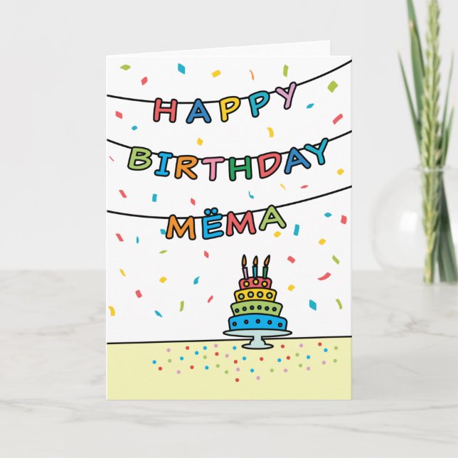 Carte d'anniversaire pour Mëma (Devant)