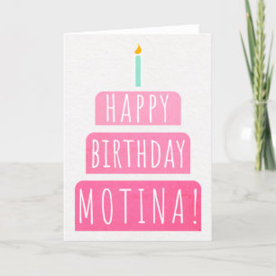 Carte d'anniversaire pour Motina