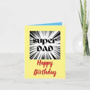 Carte d'anniversaire pour papa, Superhero Thème