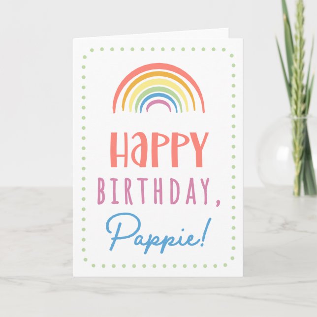 Carte d'anniversaire pour Pappie (Devant)