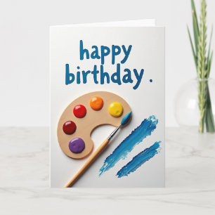 Carte d'anniversaire pour peintres