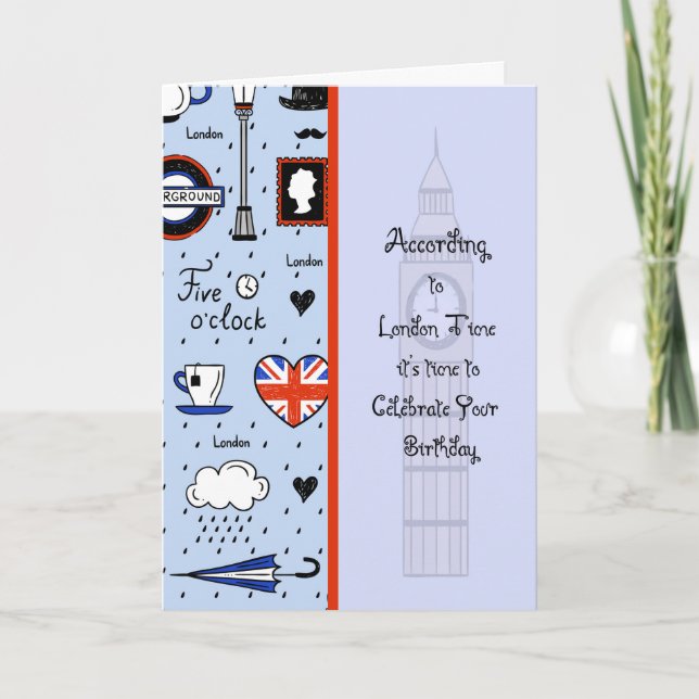 Carte d'anniversaire pour personne à Londres (Devant)