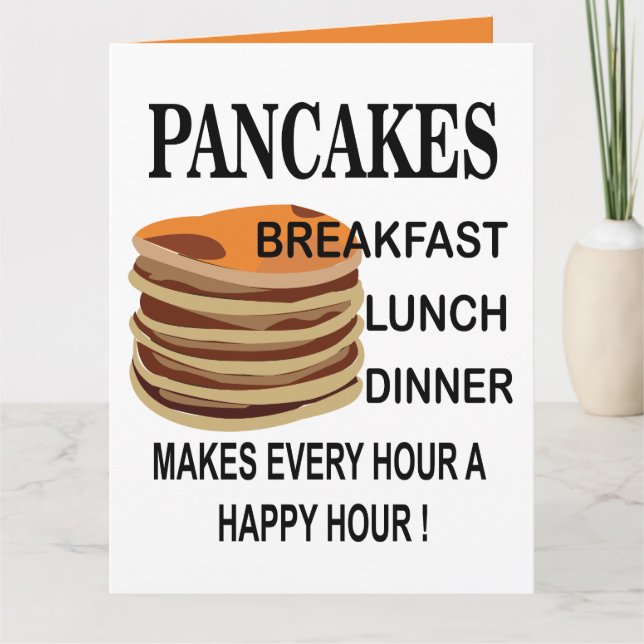Carte d'anniversaire pour petit déjeuner avec crêp (Devant)