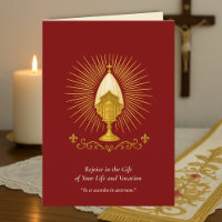Carte d'anniversaire pour prêtre de l'évêque catho