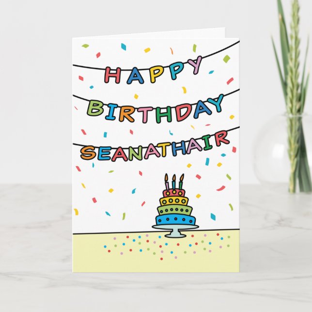 Carte d'anniversaire pour Seanathair (Devant)