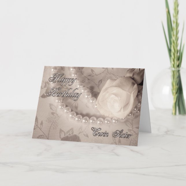 Carte d'anniversaire pour soeur jumelle (Devant)