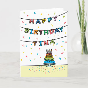 Carte d'anniversaire pour Tina