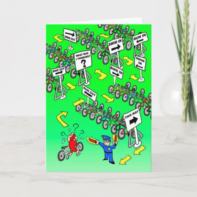 Carte d'anniversaire pour Triathlon - Triathlon Co (Devant)