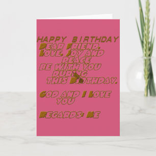 Carte d'anniversaire pour un ami chrétien