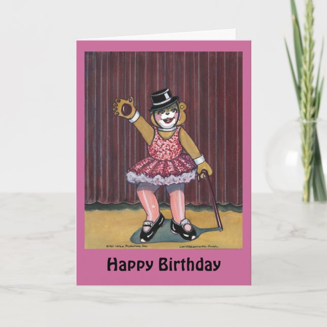 Carte d'anniversaire pour un danseur (Devant)