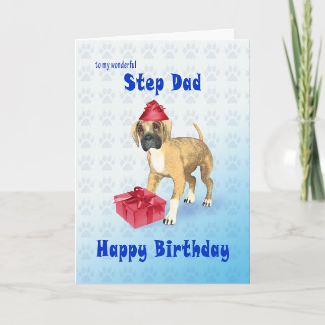 Carte d'anniversaire pour un papa pas à pas avec u (Devant)