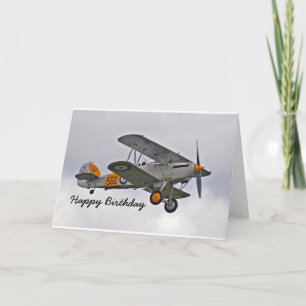 Carte d'anniversaire pour un pilote avec avion