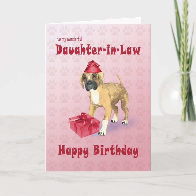 Carte d'anniversaire pour une belle-fille avec un  (Devant)