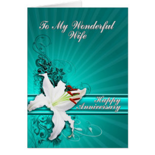 Carte d'anniversaire pour une épouse