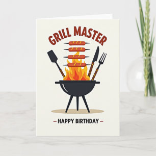 Carte d'anniversaire pour une fête BBQ