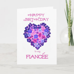 Carte d'anniversaire pour une Fiancée - Flower Pow
