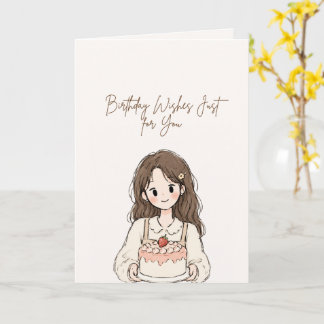 Carte d'anniversaire pour une fille adorable