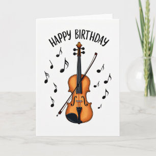 Carte d'anniversaire pour violon