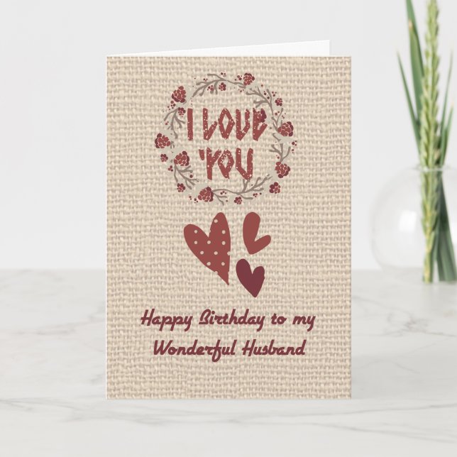 Carte d'anniversaire pour votre mari, Design nordi (Devant)