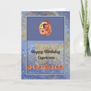 Carte d'anniversaire pour Zodiac Capricorn