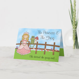 Carte d'anniversaire Princess, Frog et Unicorn