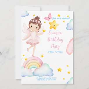 Carte d'anniversaire Princesse – Ailes de papillon