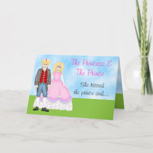 Carte d'anniversaire Princesse, Prince et Unicorne