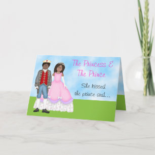 Carte d'anniversaire Princesse, Prince et Unicorne