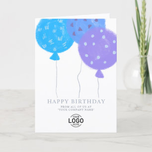 Carte d'anniversaire professionnelle avec logo per