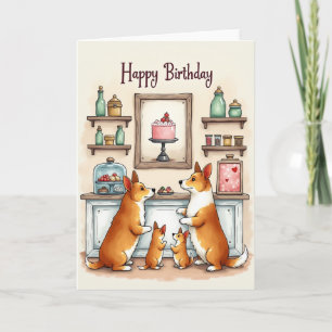 Carte d'anniversaire Puppy Party