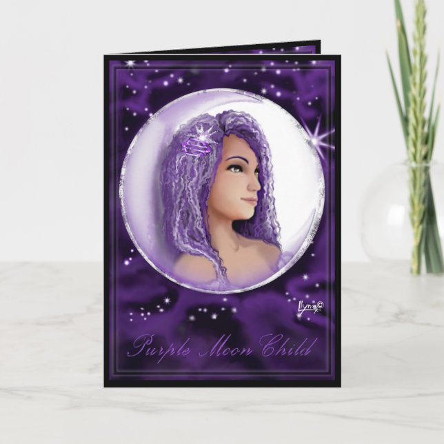 Carte d'anniversaire Purple Moon (Devant)