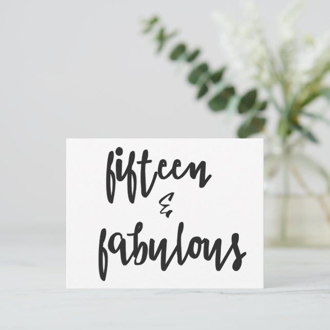 Carte d'anniversaire Quinceanera 15 ans & Merveill (Debout devant)