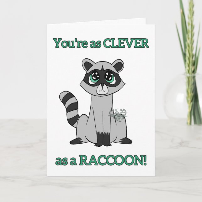 Carte d'anniversaire Raccoon (Devant)