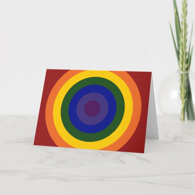Carte d'anniversaire Rainbow Bullseye (Devant)