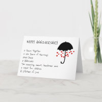 Carte d'anniversaire "Raining Love"