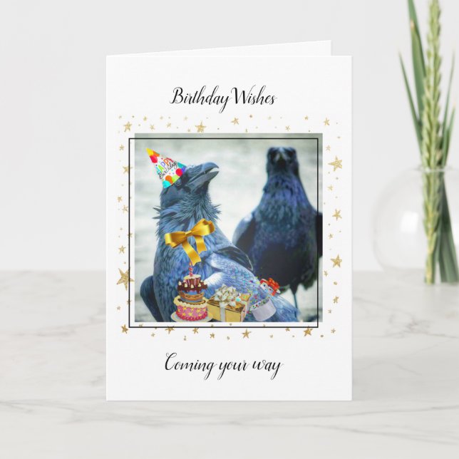 Carte d'anniversaire Raven amusant (Devant)