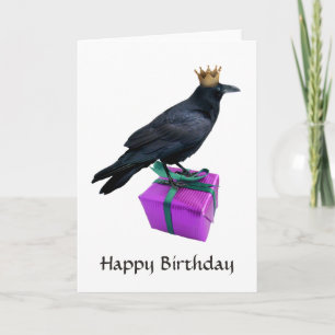 Carte d'anniversaire Raven Crown