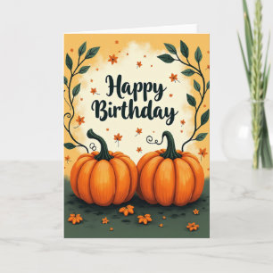 Carte d'anniversaire Récolte Chaude