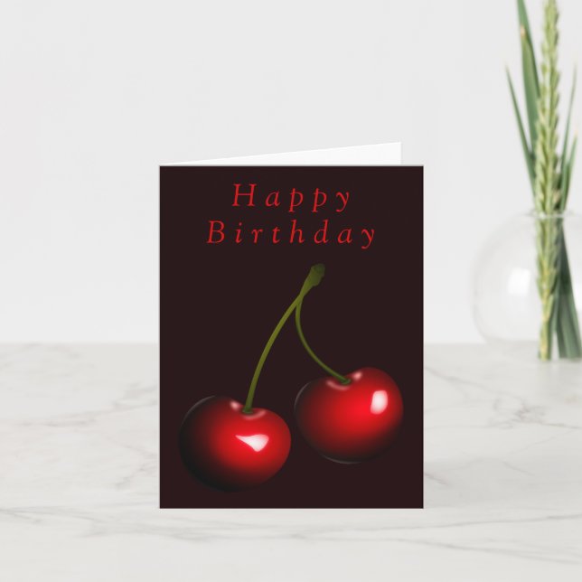Carte d'anniversaire Red Cherry (Devant)