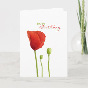 Carte d'anniversaire Red Poppy