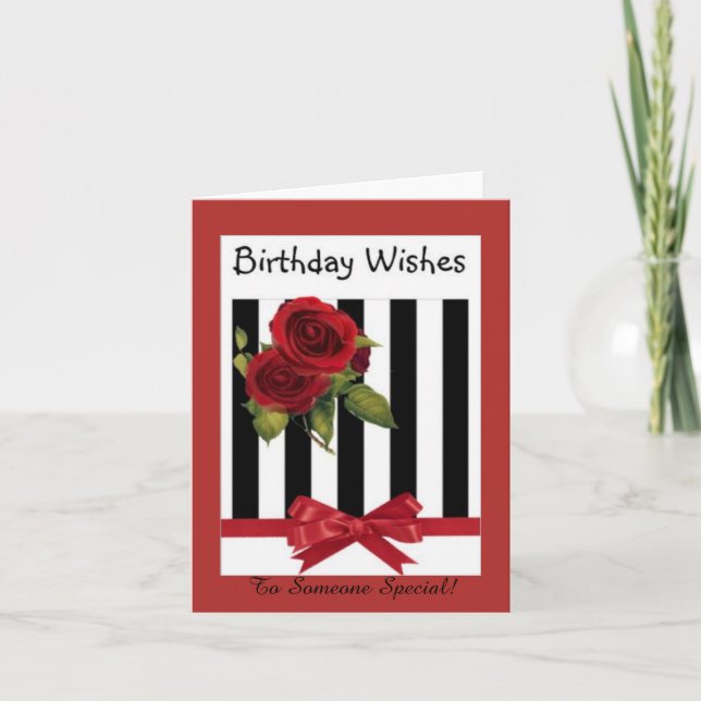 Carte d'anniversaire Red Roses (Devant)