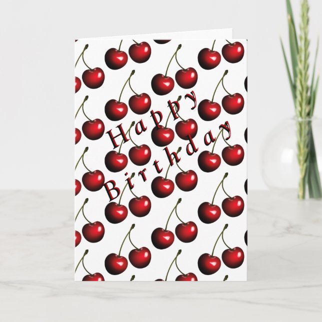 Carte d'anniversaire Red Sweet Cherry (Devant)