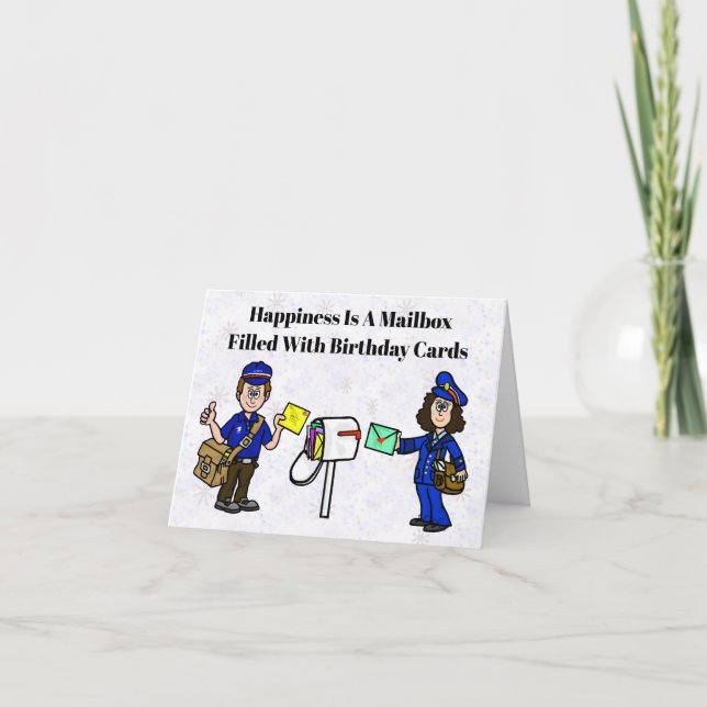 Carte d'anniversaire réelle drôle par la poste et  (Devant)