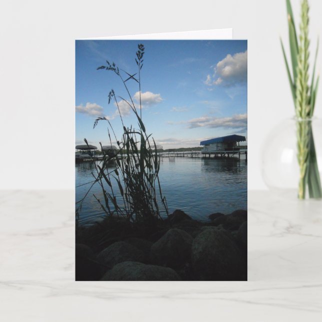 Carte d'anniversaire "Regard sur le lac Français" (Devant)