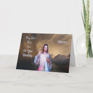 Carte d'anniversaire religieuse pour le ministre