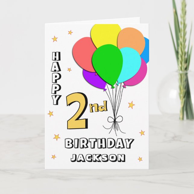 Carte d'anniversaire remplie par un ballon (Devant)